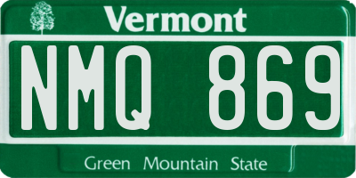 VT license plate NMQ869