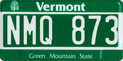 VT license plate NMQ873