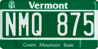 VT license plate NMQ875