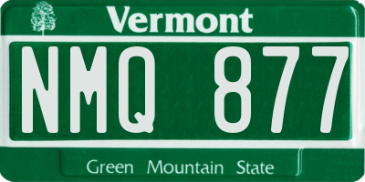 VT license plate NMQ877