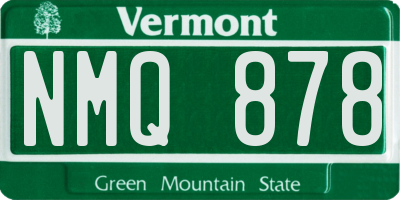 VT license plate NMQ878