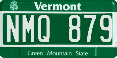 VT license plate NMQ879