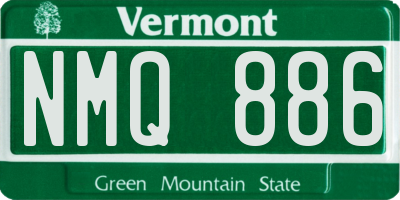 VT license plate NMQ886