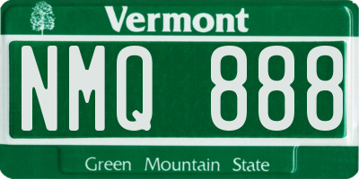 VT license plate NMQ888