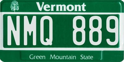 VT license plate NMQ889