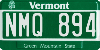 VT license plate NMQ894