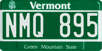 VT license plate NMQ895