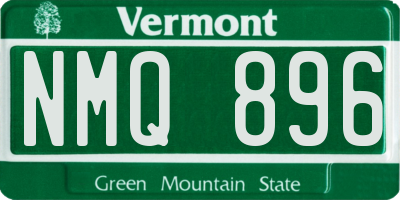 VT license plate NMQ896