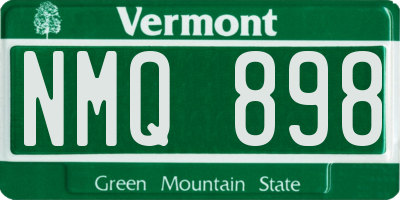 VT license plate NMQ898