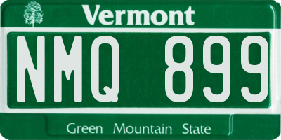 VT license plate NMQ899