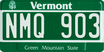 VT license plate NMQ903