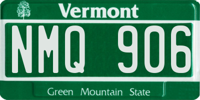 VT license plate NMQ906