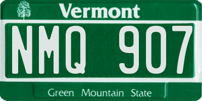 VT license plate NMQ907