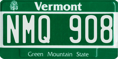 VT license plate NMQ908