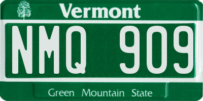 VT license plate NMQ909