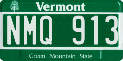 VT license plate NMQ913