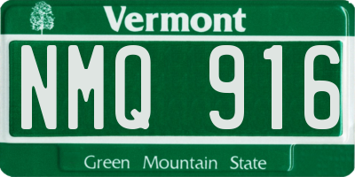 VT license plate NMQ916