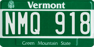VT license plate NMQ918