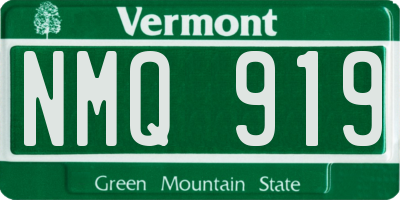 VT license plate NMQ919