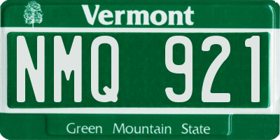 VT license plate NMQ921