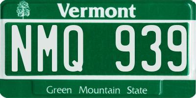 VT license plate NMQ939