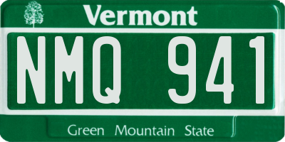 VT license plate NMQ941