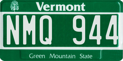 VT license plate NMQ944