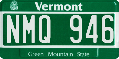 VT license plate NMQ946