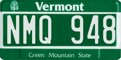 VT license plate NMQ948