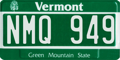 VT license plate NMQ949