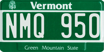 VT license plate NMQ950