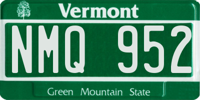 VT license plate NMQ952