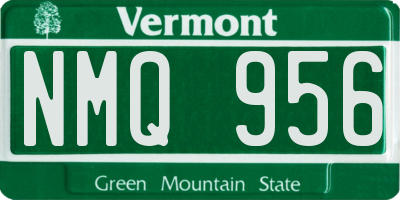 VT license plate NMQ956