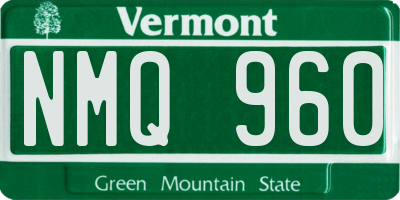 VT license plate NMQ960