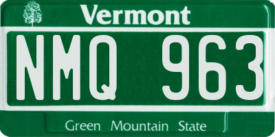 VT license plate NMQ963