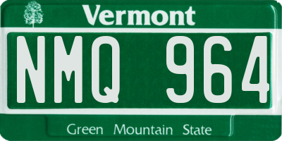 VT license plate NMQ964