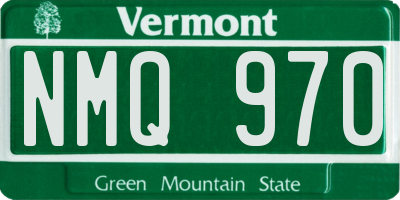 VT license plate NMQ970