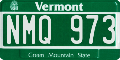 VT license plate NMQ973