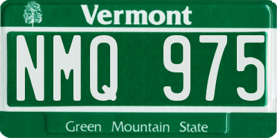 VT license plate NMQ975