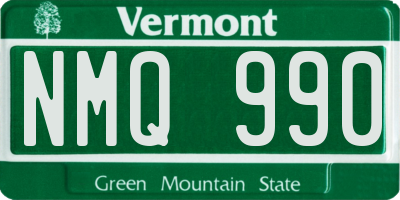VT license plate NMQ990