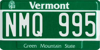 VT license plate NMQ995