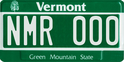 VT license plate NMR000