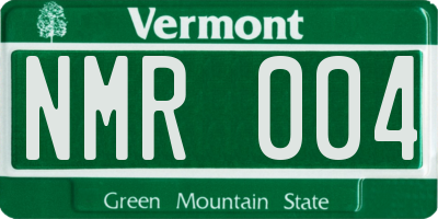 VT license plate NMR004