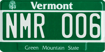 VT license plate NMR006