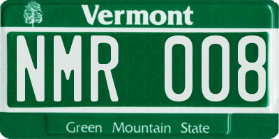 VT license plate NMR008