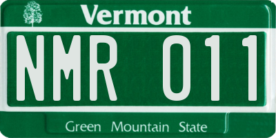 VT license plate NMR011