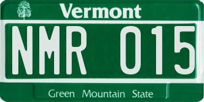 VT license plate NMR015