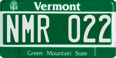 VT license plate NMR022