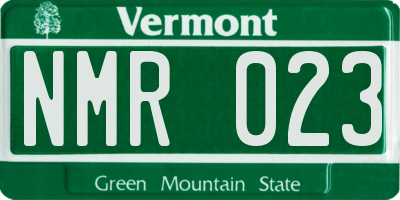 VT license plate NMR023