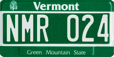 VT license plate NMR024